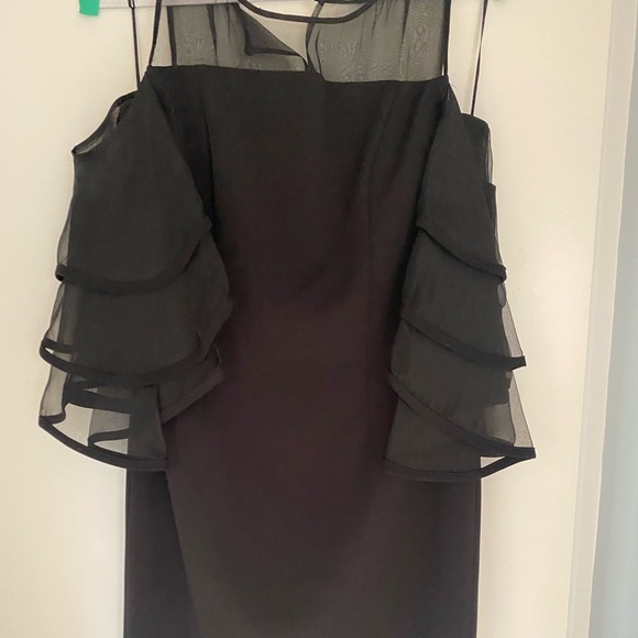 Alberto Makali sold shoulder ruffle dress. EUC worn once - Picture 2 of 5